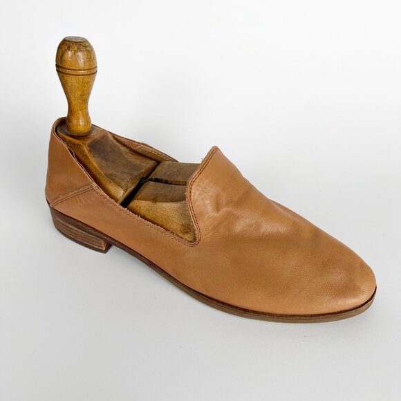 Lucky Brand Cahill Leather Loafer Flats Slip On Mule Sandals Fold Down Back Heel - Picture 5 of 13